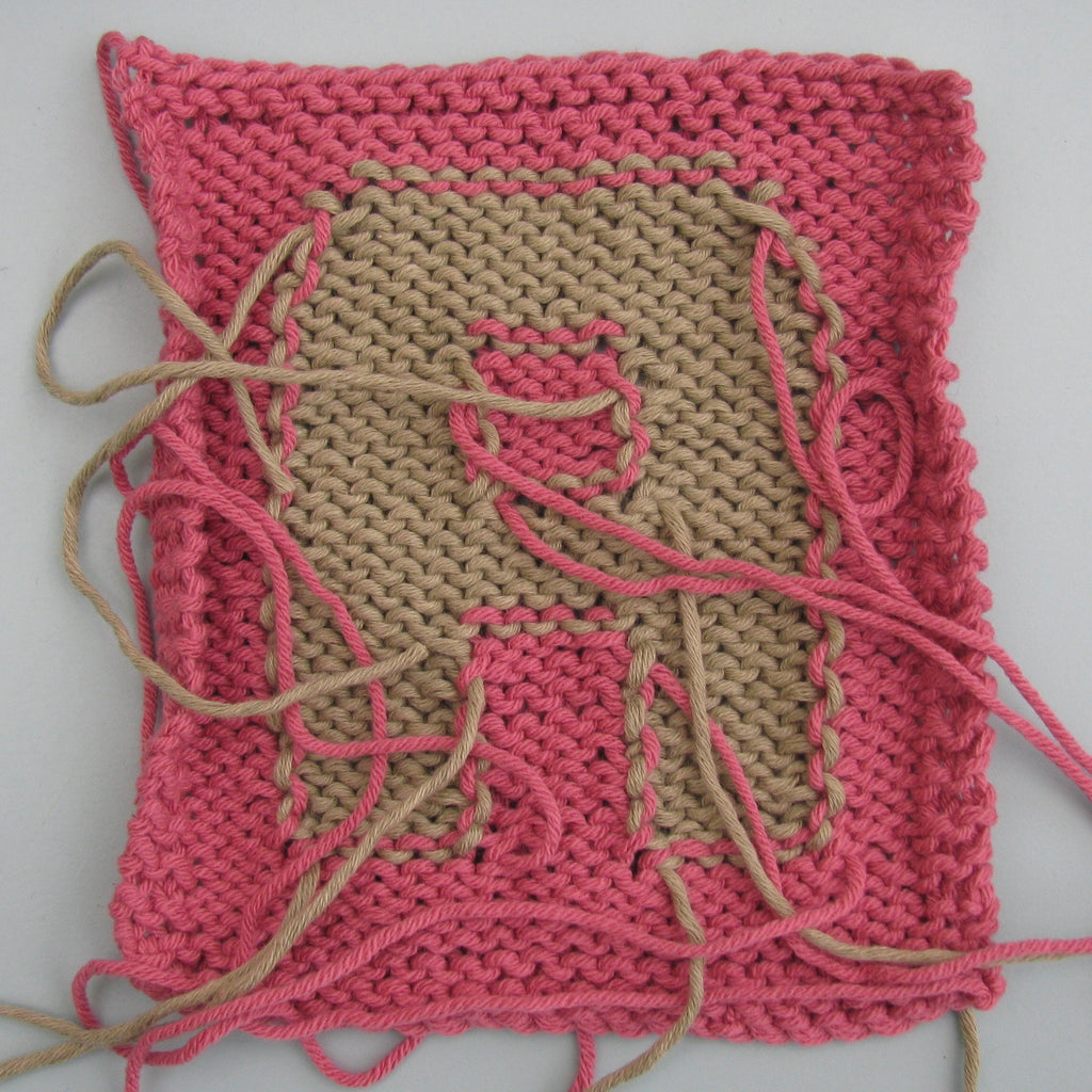 Intarsia Knitting work stage