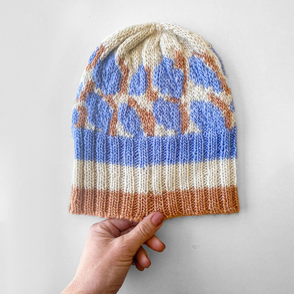 a hat made of wool in several colors