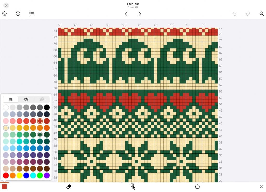 Christmas Template of a Knitting Chart